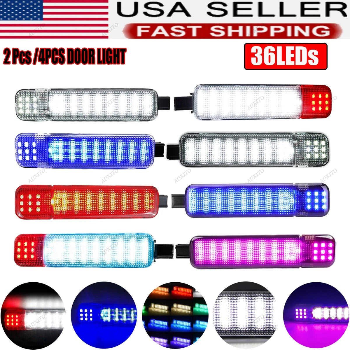 Set of 4 LED Door Courtesy Lights for Chevy Silverado, Suburban, Tahoe, Sierra