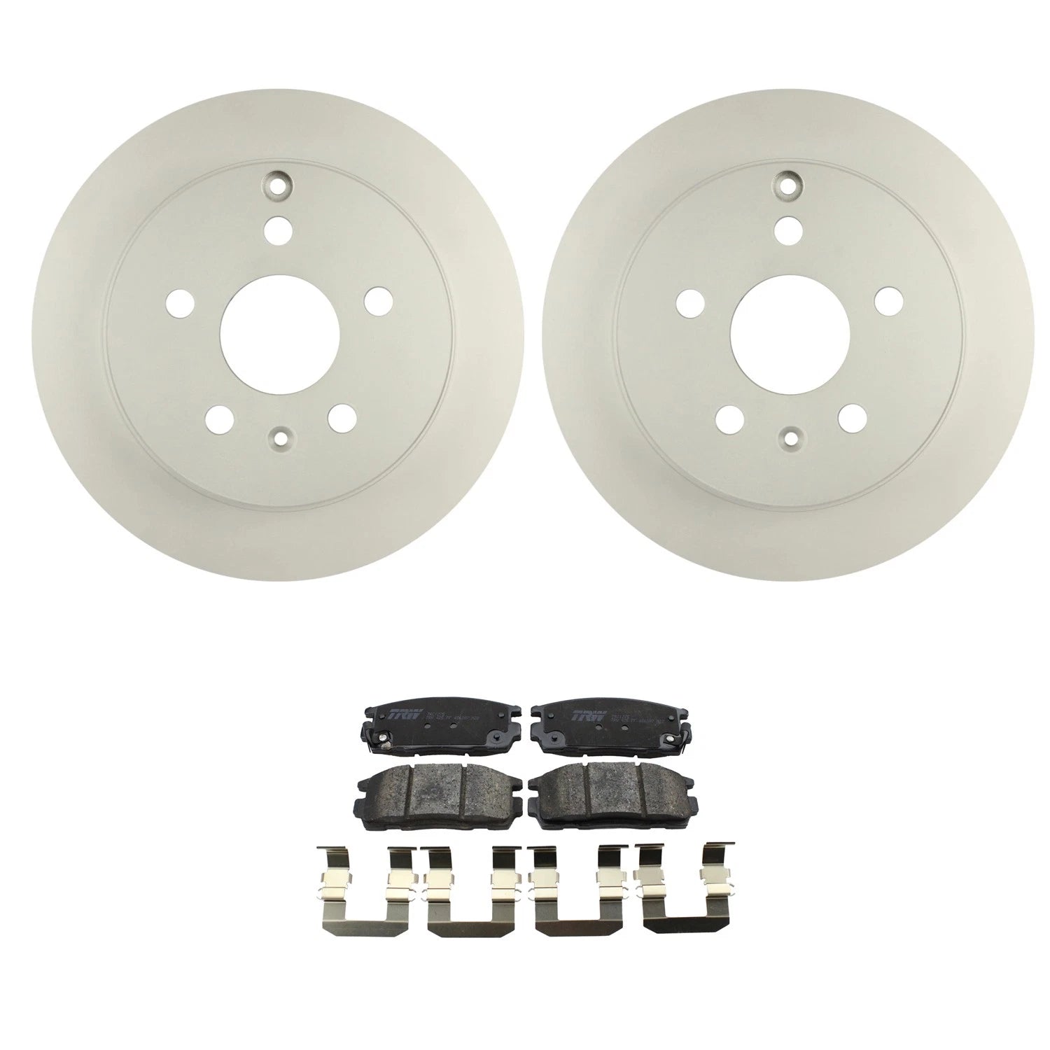 Set of 2 Bosch QuietCast Rear Rotors & TRW Pro Ceramic Pads for Equinox (2010–2017)