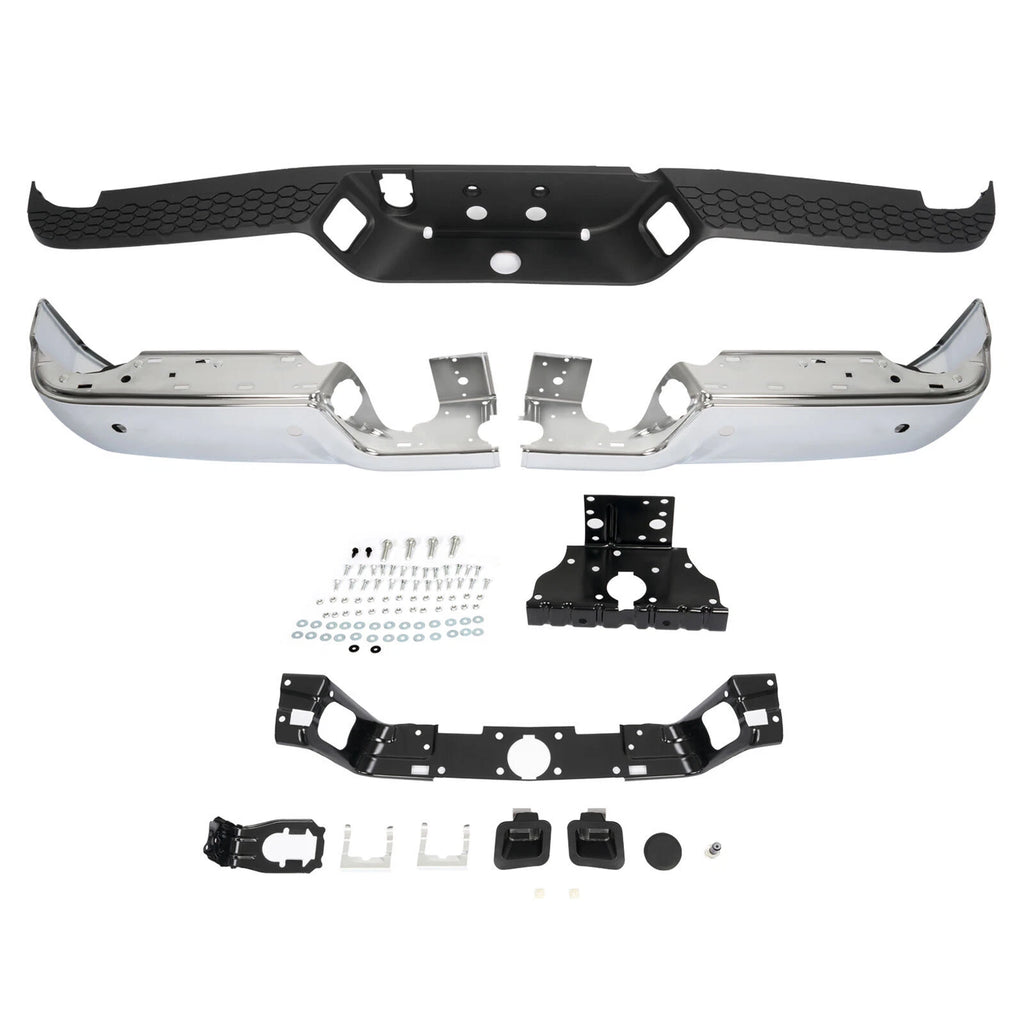Chrome Rear Bumper Assembly for Ram 2500 3500 (2013–2018) with Sensor Holes