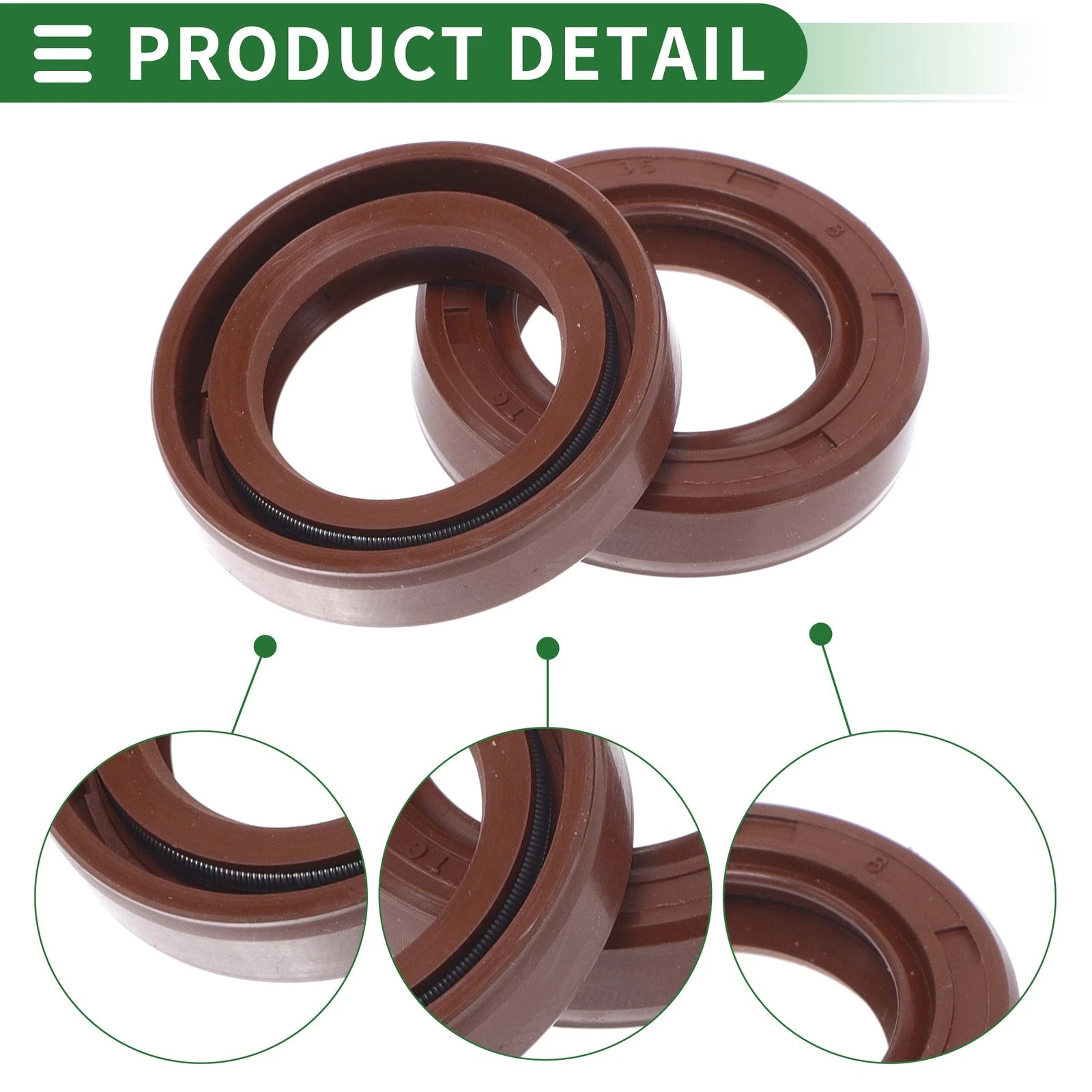 Set of 5 Oil Seal Rotary Shaft Seal FKM Rubber 22x35x8mm