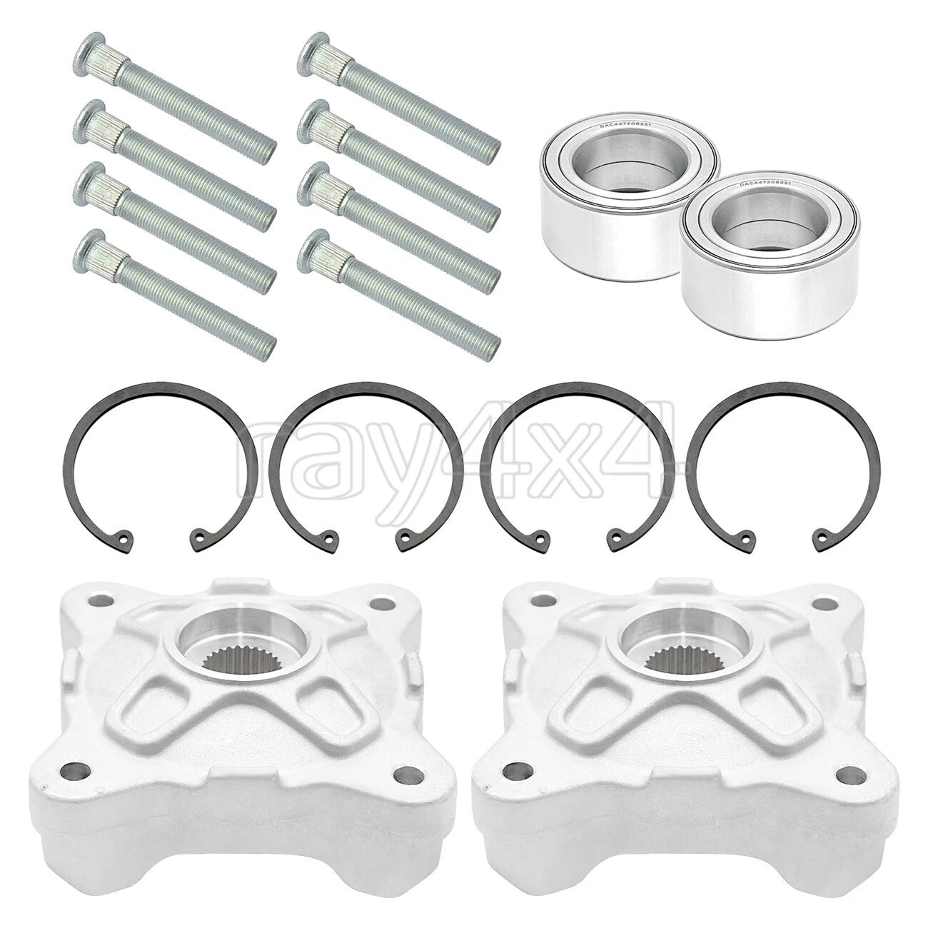 Front Wheel Hubs & Bearings & Studs for Polaris RZR 570 800 RZR S 800 (2008–2014)