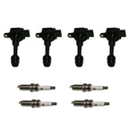 Set of 4 Ignition Coils & Iridium Spark Plugs for Nissan Sentra (2001–2006)