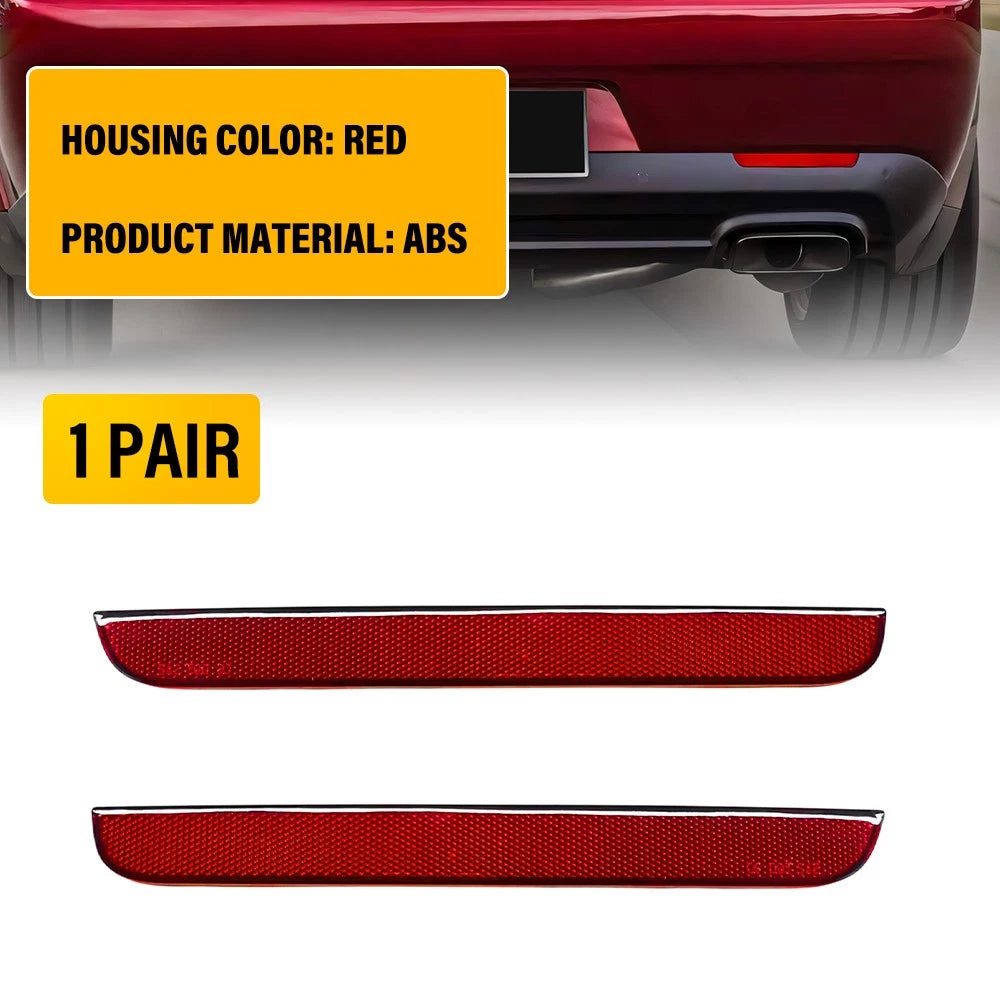 2X Red Rear Bumper Reflector for Dodge Challenger (2015–2022) 68211188AA EXV