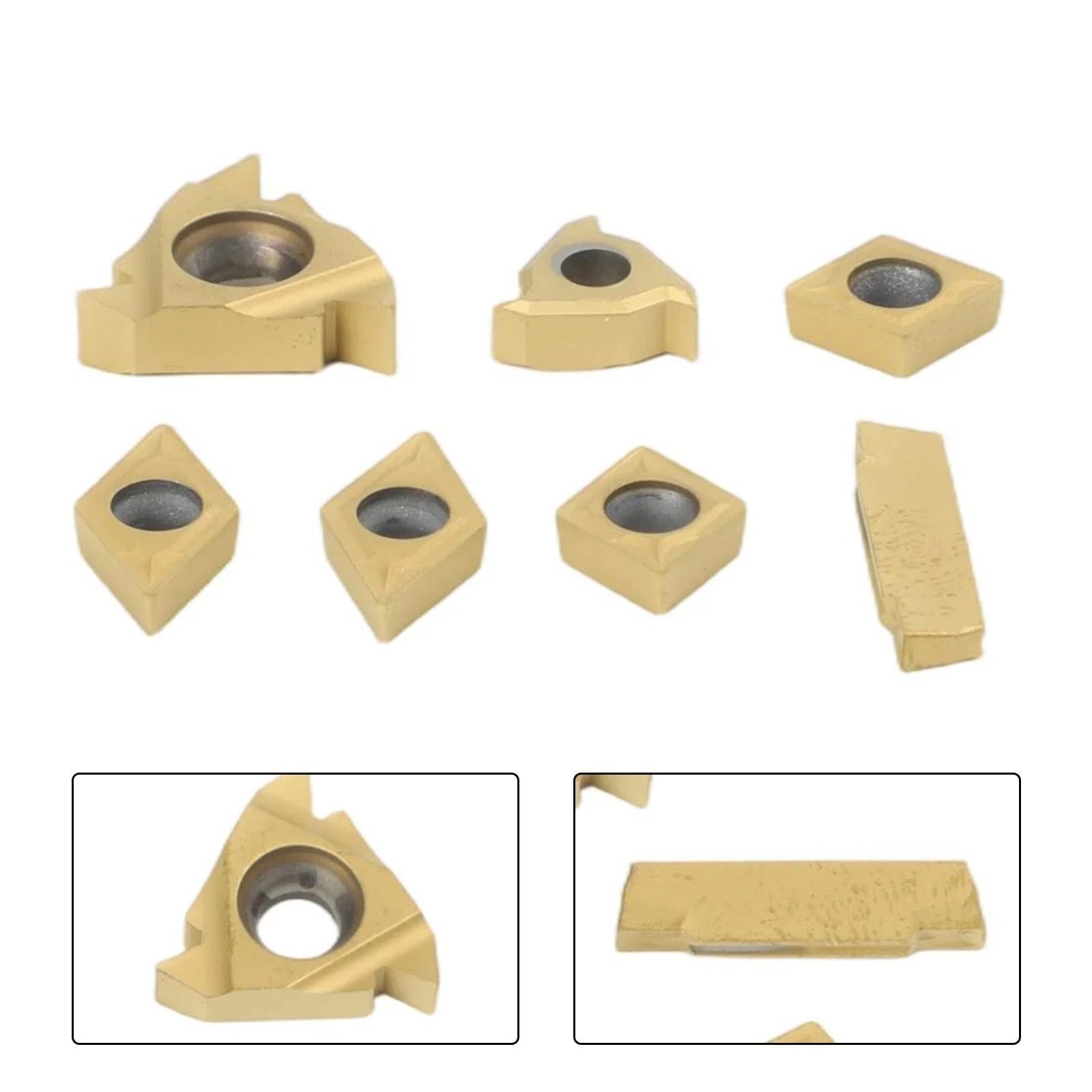 Set of 7 CCMT060204 Inserts for Bar Boring