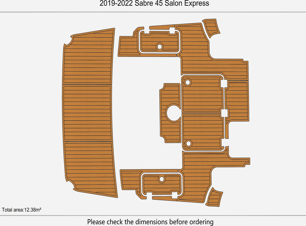 EVA Pad Teak Flooring Mat for Sabre 45 Salon Express (2021)