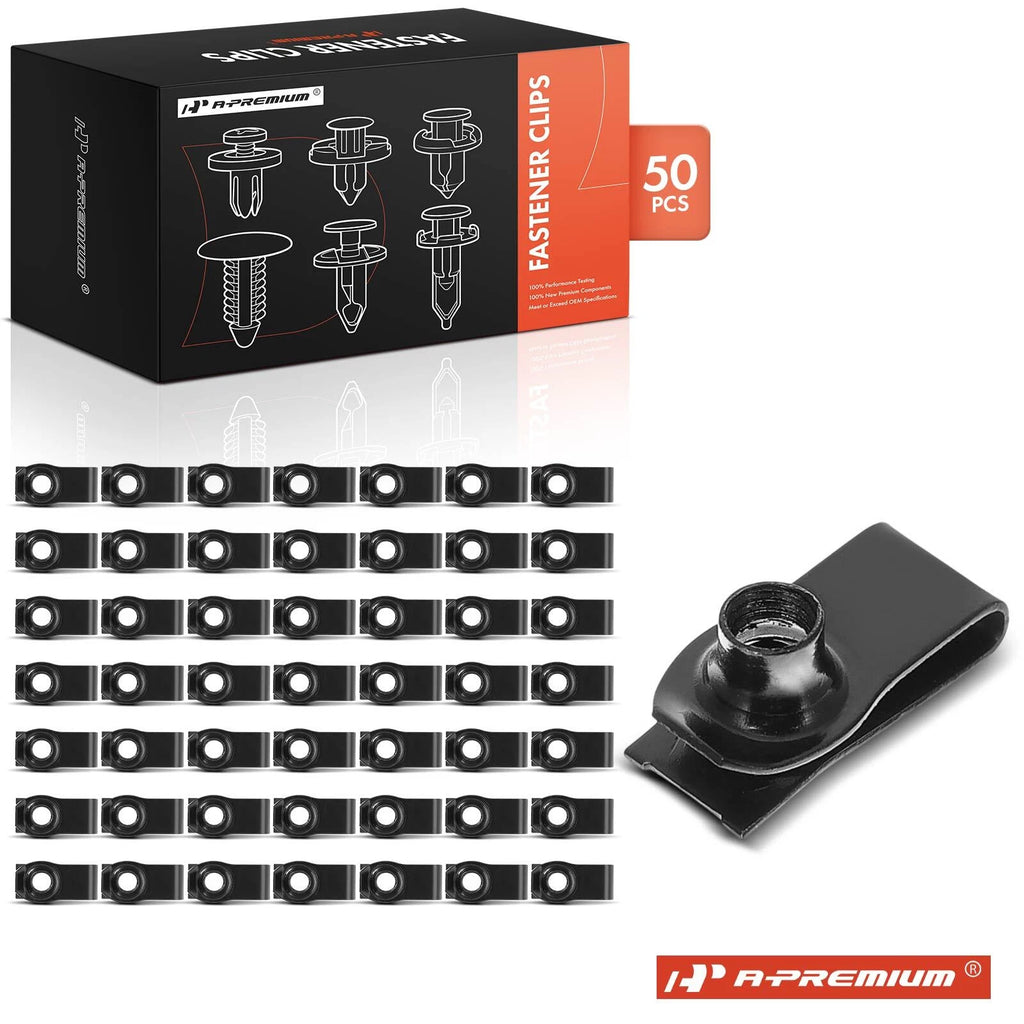 Set of 50 Bumper U Nut Panel Clips M8-1.25 for Chevy Buick