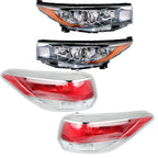Set of 2 Tail Lights and Headlights for Toyota Highlander (2014–2016)