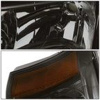 Smoked Crystal Headlight + Black Tinted LED Tail Light for Silverado (2003–2007)