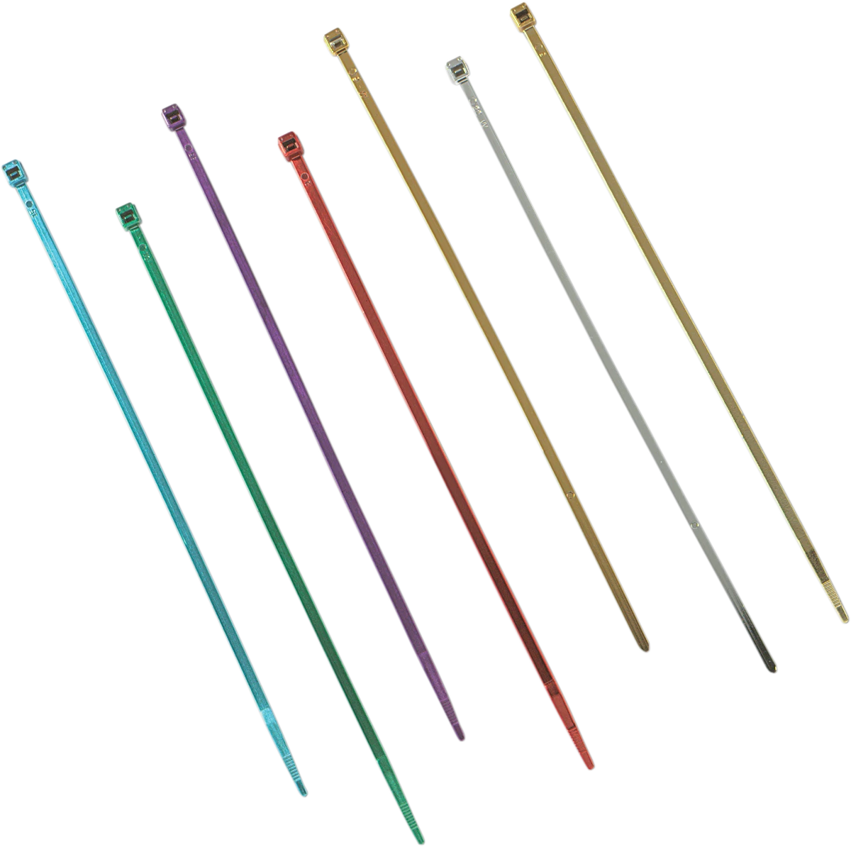 Set of 10 Chrome 4" Cable Ties for Various Applications (10-6012C-10-HC3)