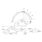 Ratchet Sofa Hinge for Adjustable Folding Mechanism (5 Level, 180 Degree)