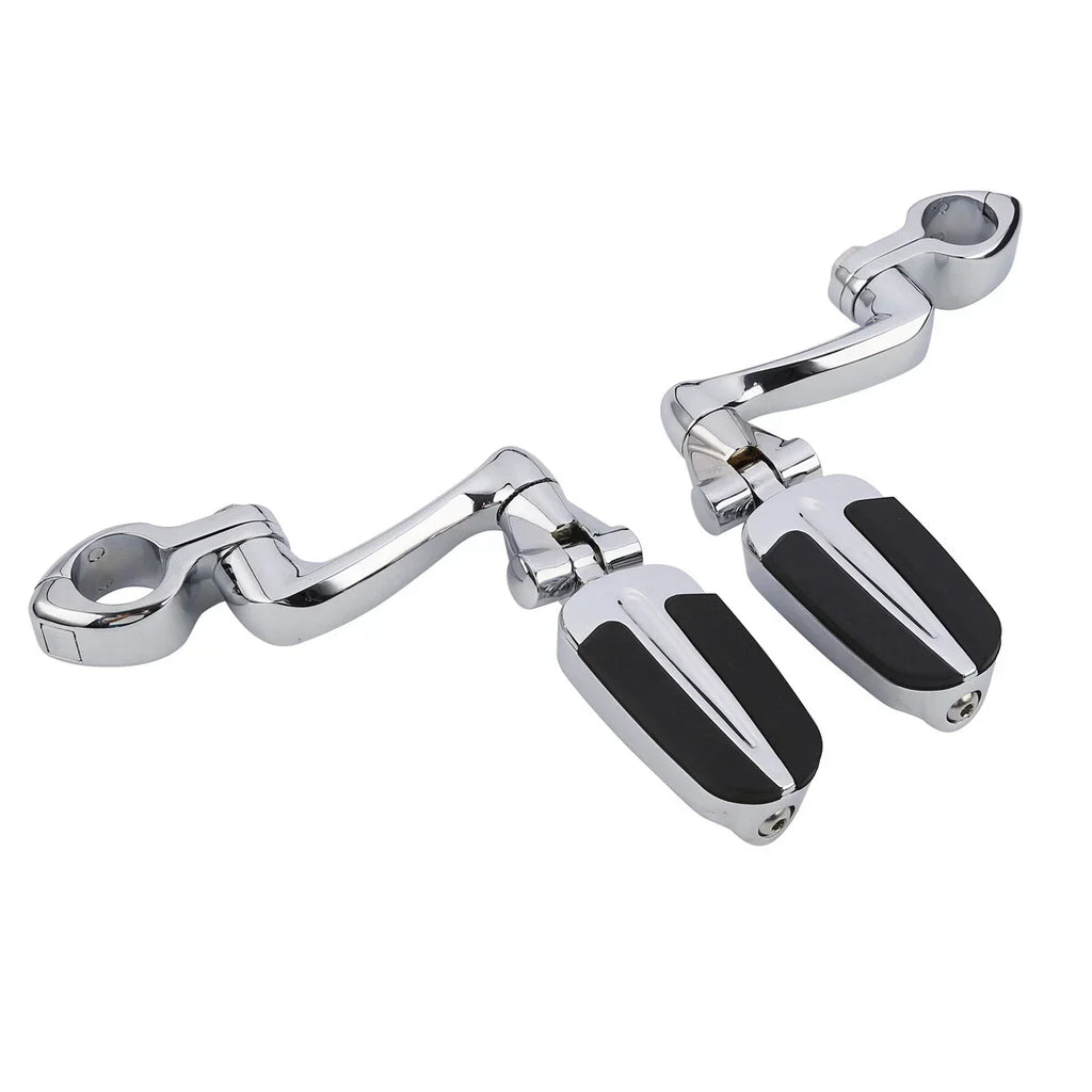 Chrome 1.25" Highway Bar Footpegs for Harley Softail Sportster