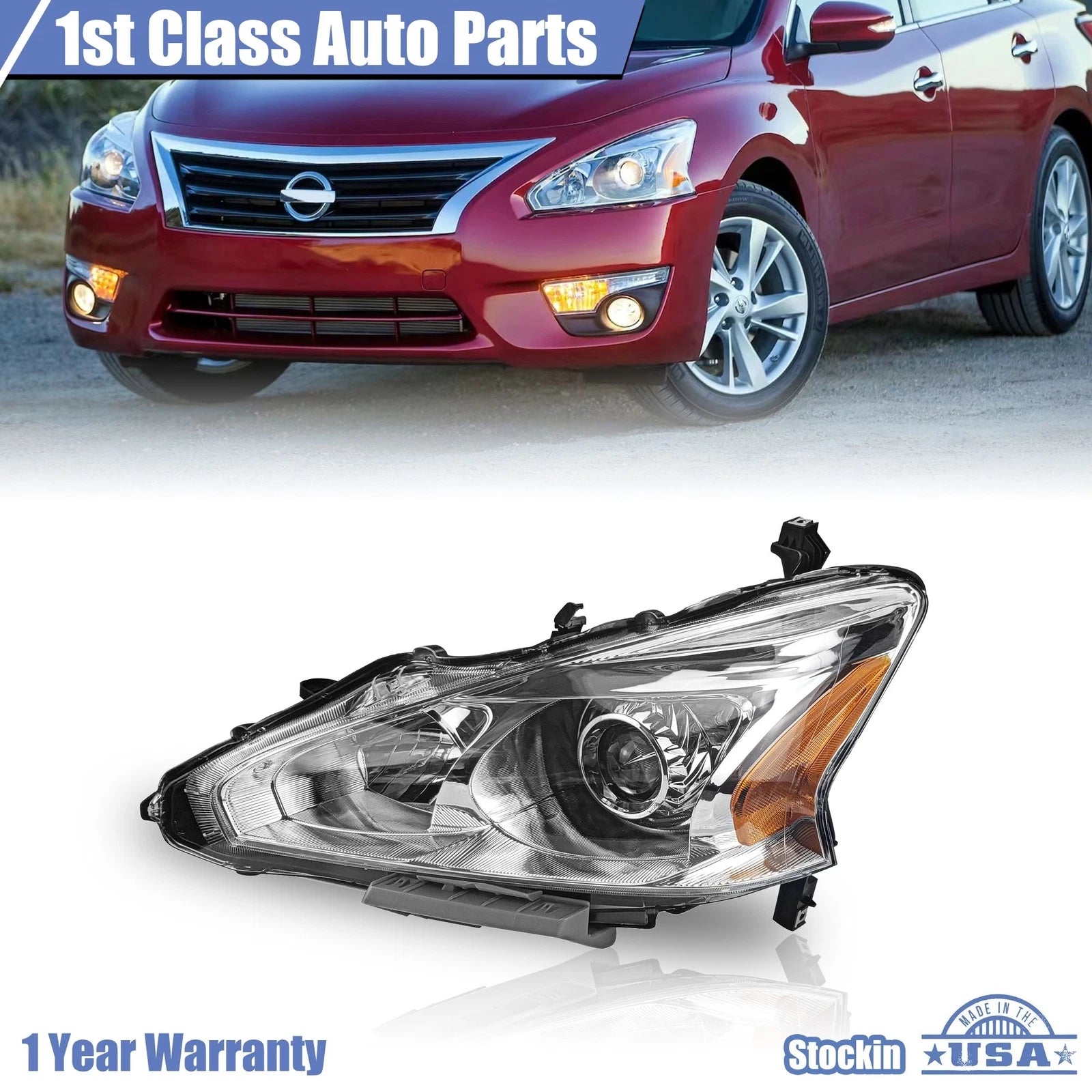Halogen Headlight for Nissan Altima Sedan (2013–2015)