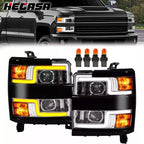LED Projector Headlights for Chevy Silverado 2500HD 3500HD (2015–2019)