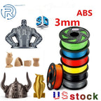 3D Printer Filament 3.00mm ABS for MakerBot RepRap (Multiple Colors)