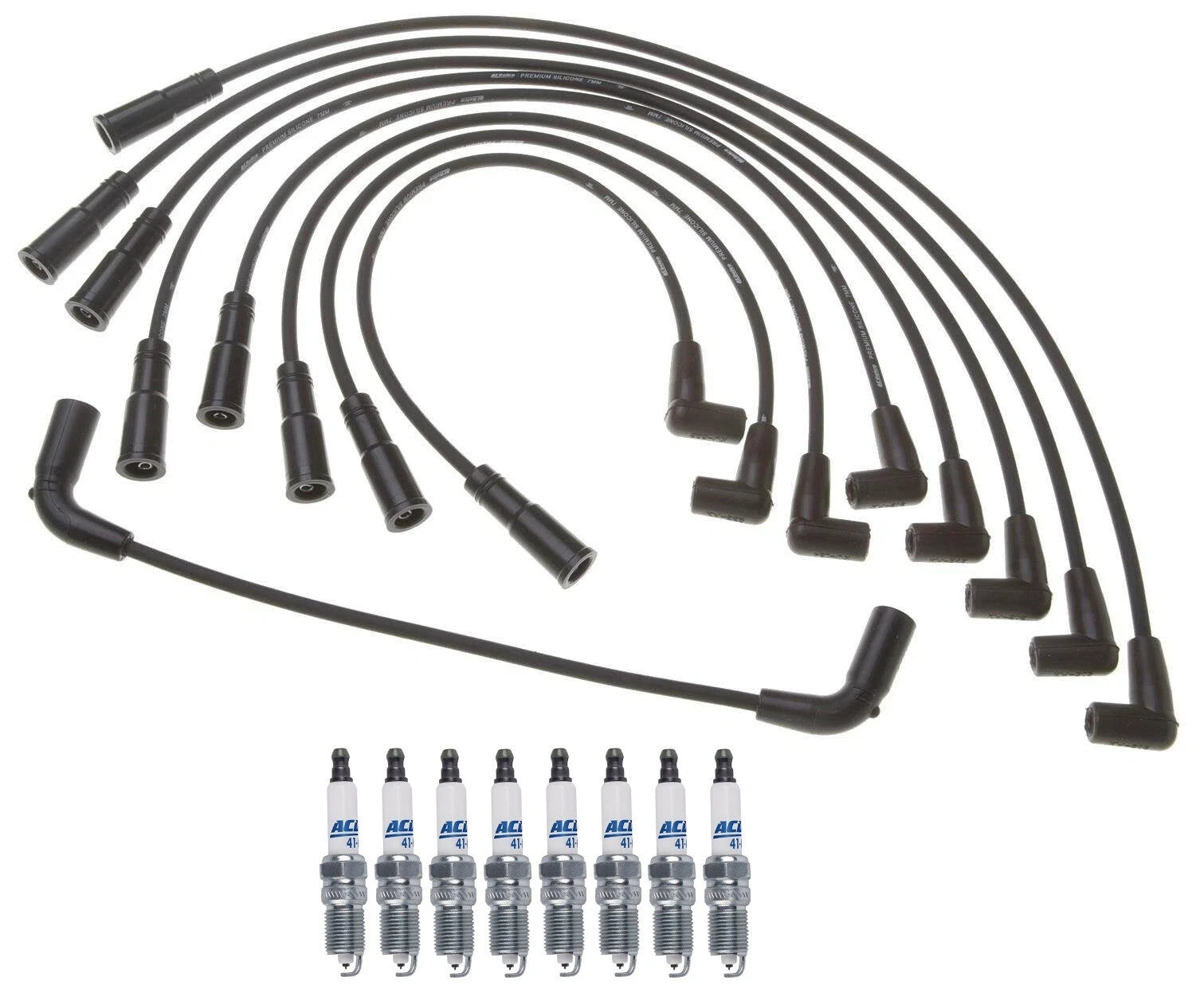 Pro Ignition Wire Set & 8 ACDelco Platinum Spark Plugs for W3500 Tiltmaster