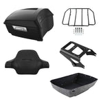 Matte Black King Trunk Backrest Rack for Harley Touring (2009–2013)