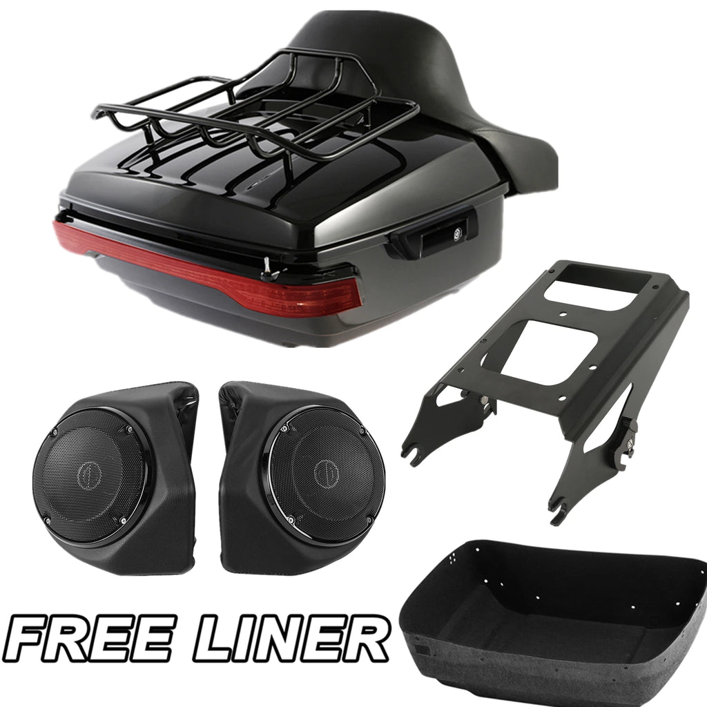 Trunk Pad Mount Rack Speakers for Harley Touring Glide (2009–2013)