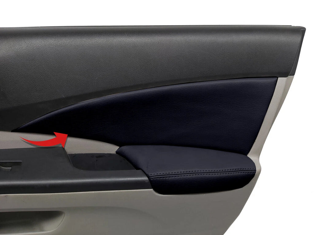 Front Door Panel Insert Cards Cover for Honda CR-V (2012–2016) Black PVC Leather