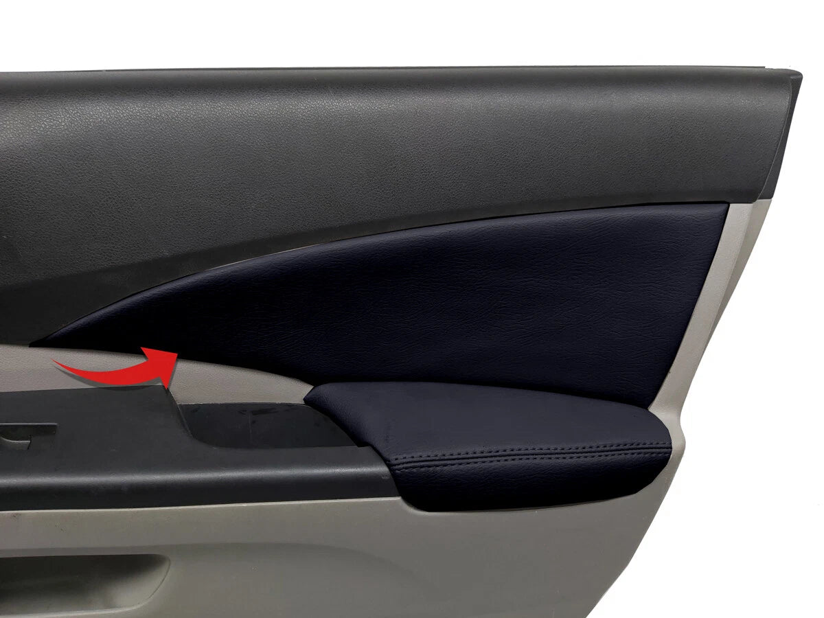 Front Door Panel Insert Cards Cover for Honda CR-V (2012–2016) Black PVC Leather