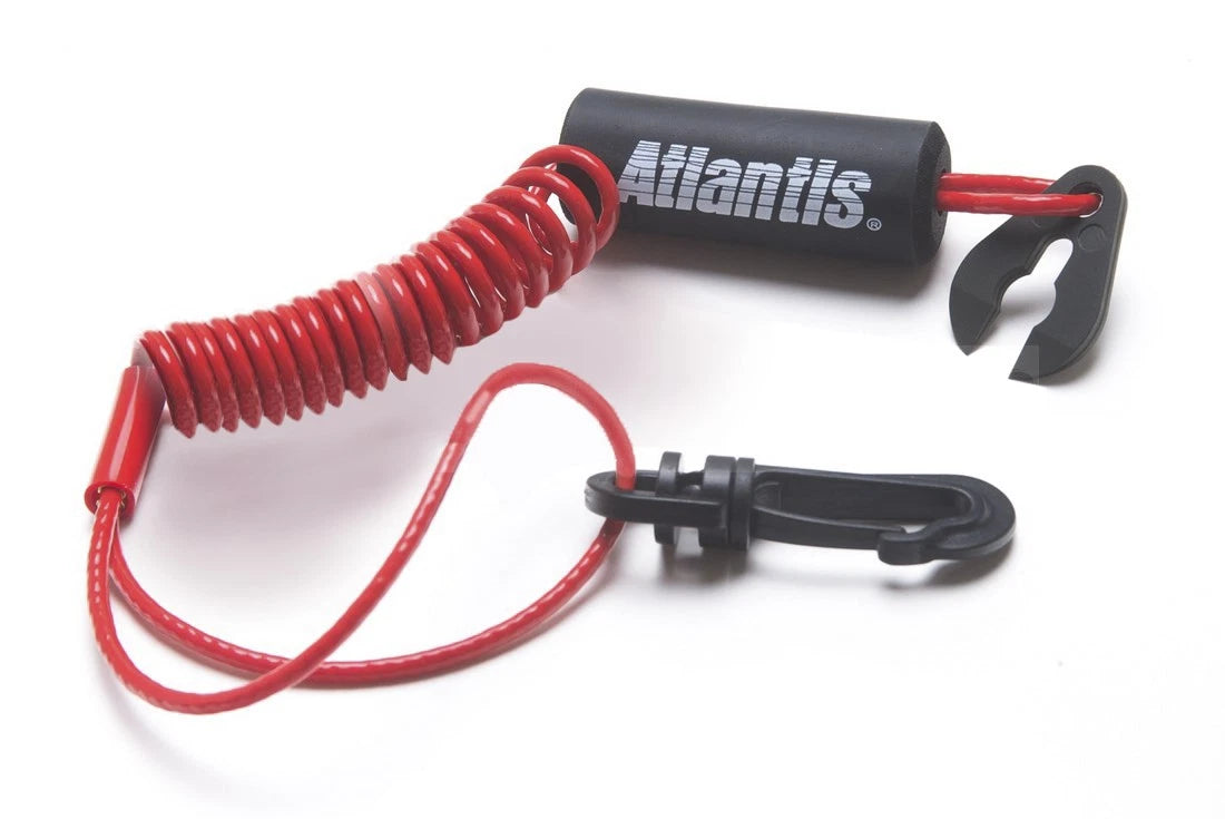 Stop Kill Key Safety Lanyard for Kawasaki PWC Jet Ski (Floating, Red)