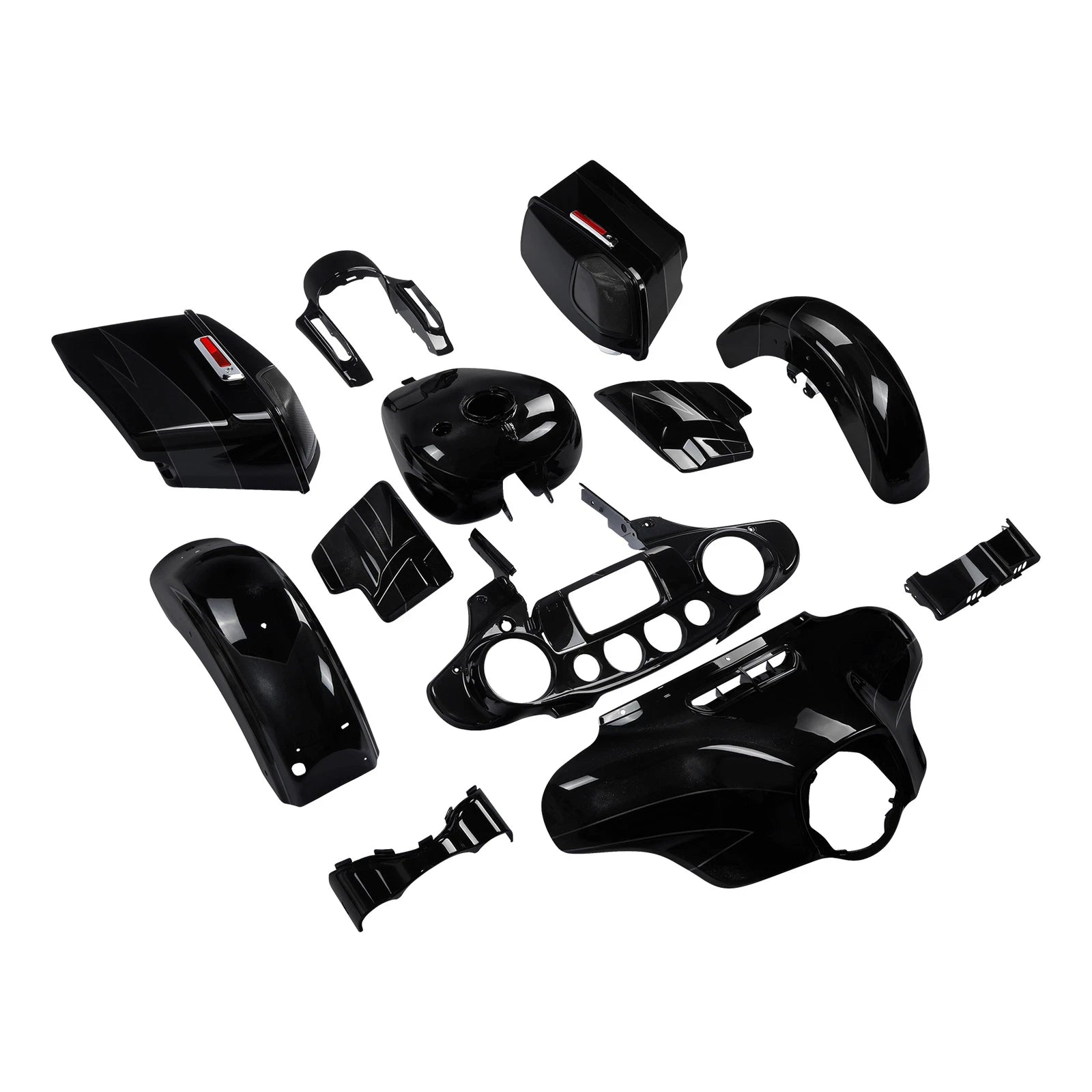 Fairing Bodywork Kit for Harley Street Glide (2014–2023) Dark Slate Candy Arctic Black