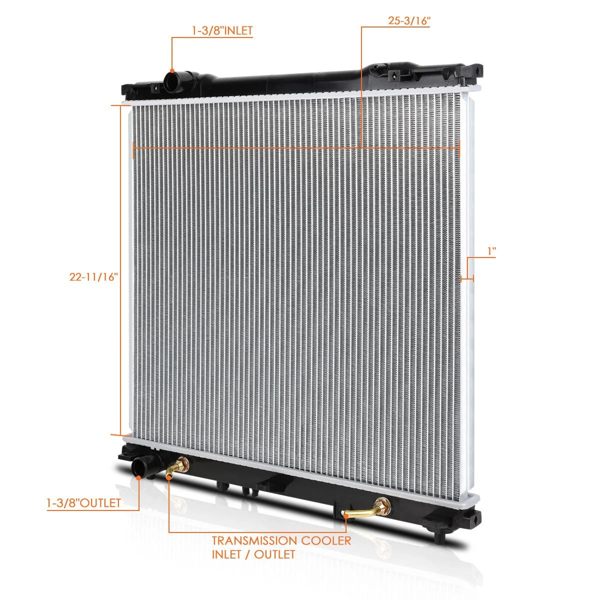 OE Aluminum Core Radiator for Kia Sorento 2003–2006 3.5L AT DPI-2585