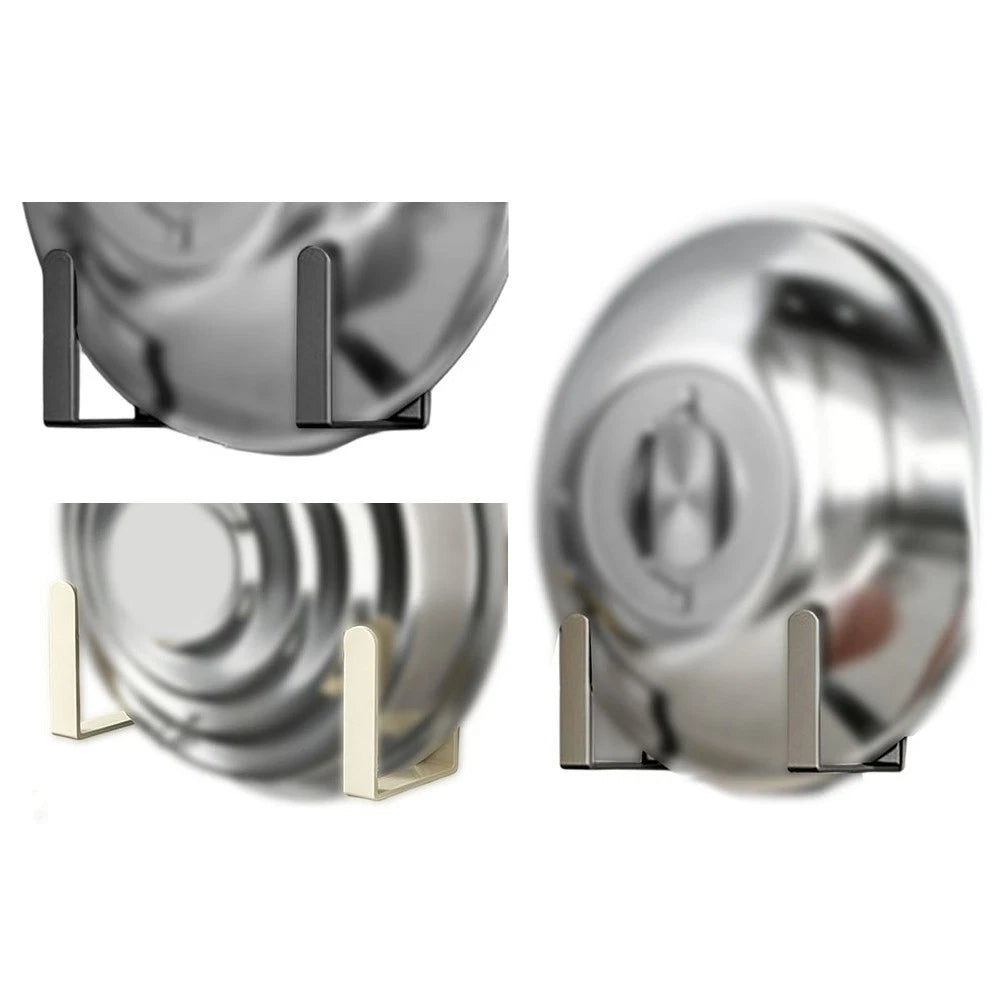 Stainless Steel Pot Lid and Cutting Board Rack for Kitchen (Wall Mounted)