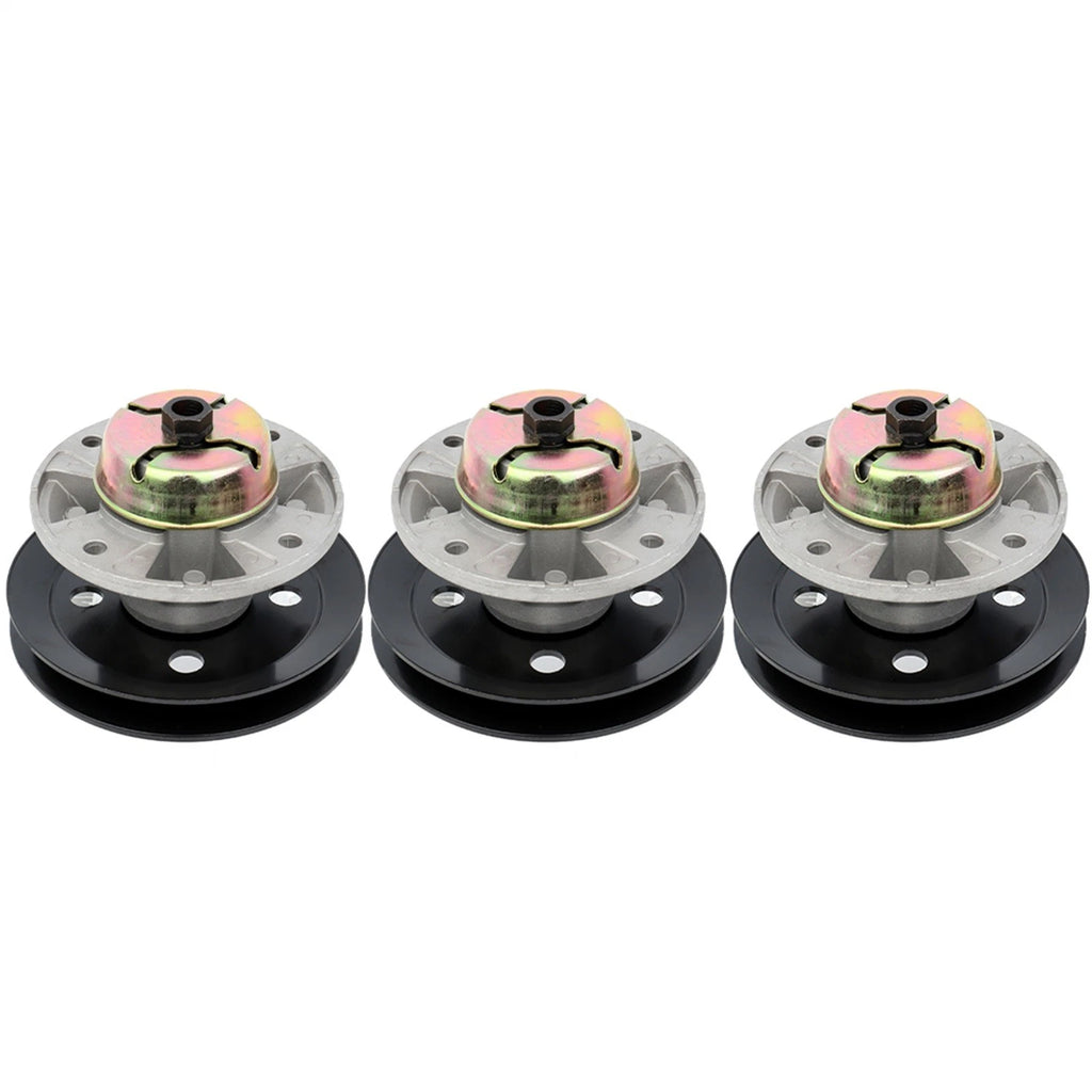 3 Spindle Assembly w/Pulley for John Deere LX GT 48" 54" Decks (AM121229 AM121342)