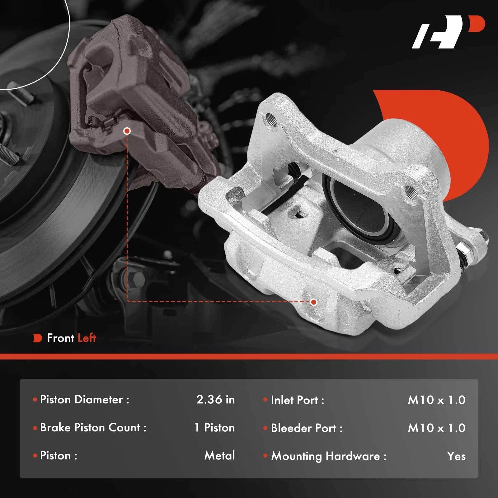 Front Left Disc Brake Caliper for Hyundai Sonata, Kia Optima (2012-2015)