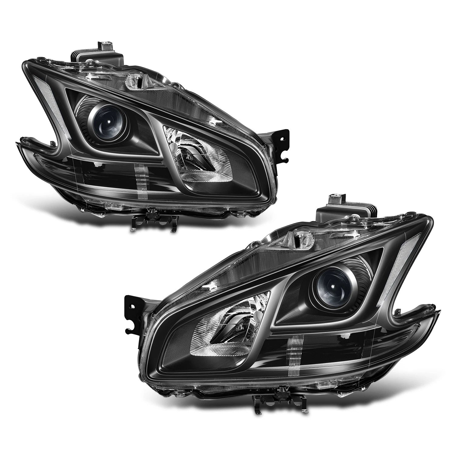 Projector Headlights for Nissan Maxima (2009–2014) - Black Housing