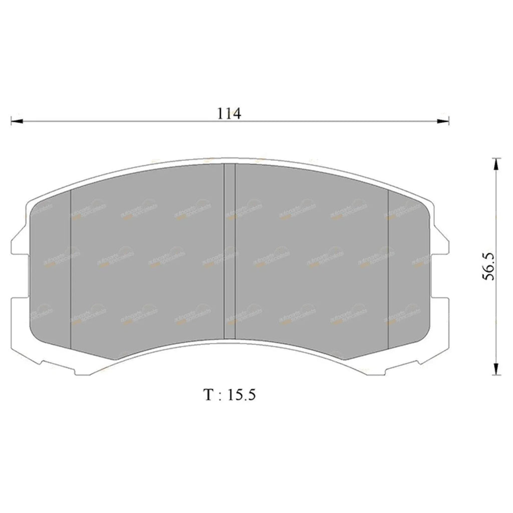 Front Disc Brake Pad Set for Lancer Colt CG CH RG (2002 - 2007)