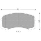 Front Disc Brake Pad Set for Lancer Colt CG CH RG (2002 - 2007)