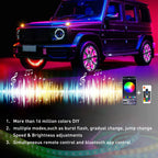 2X RGBW LED Wheel Ring Lights for Car Truck (17.5")