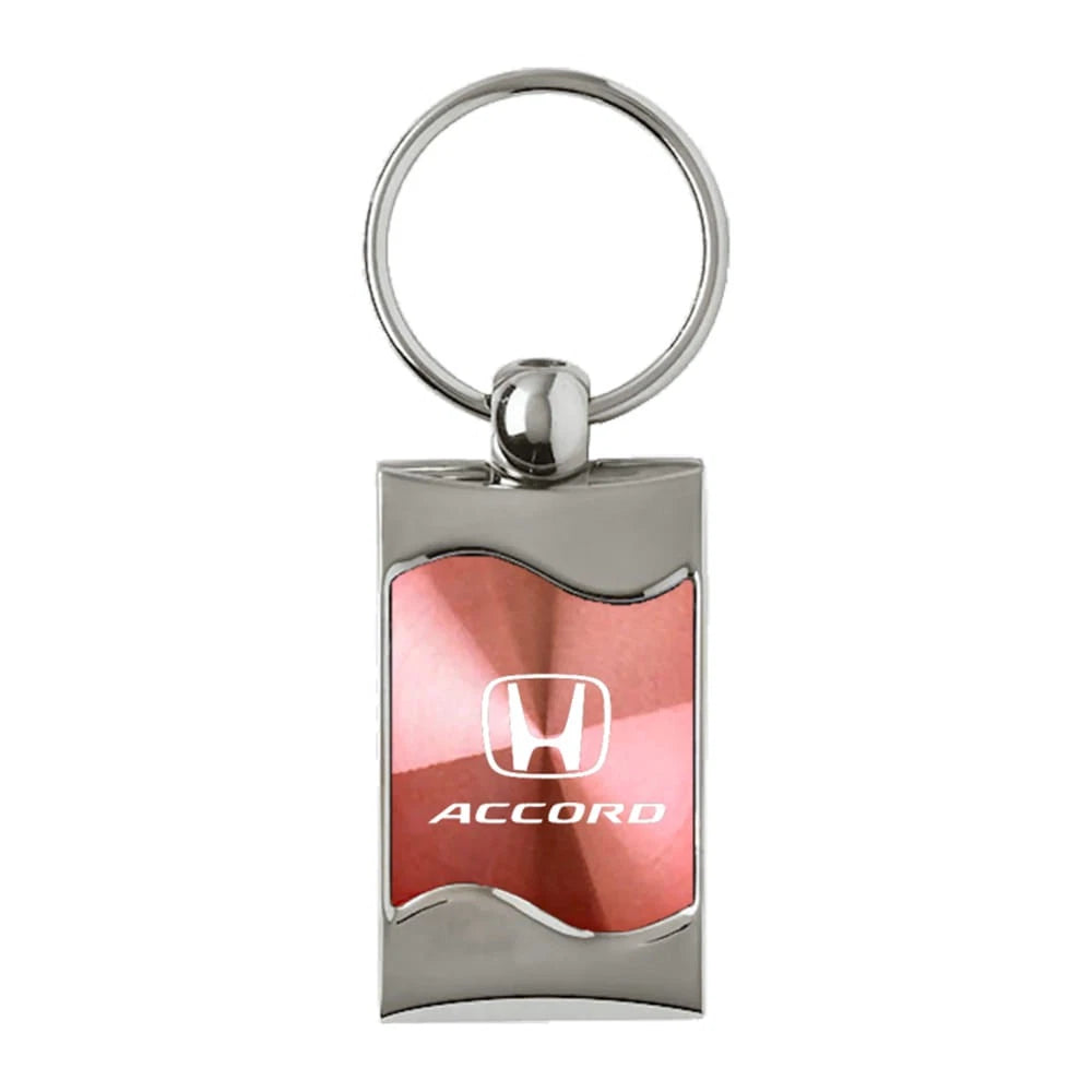 Pink Rectangular Wave Keychain - Officially Licensed for Honda Accord