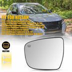 Power Heated Driver Mirror Glass for Nissan Rogue (2014–2020)