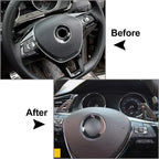 Black Steering Wheel Paddle Shifter Extensions for VW Golf, Atlas, Sharan, Touareg (2020-2023)