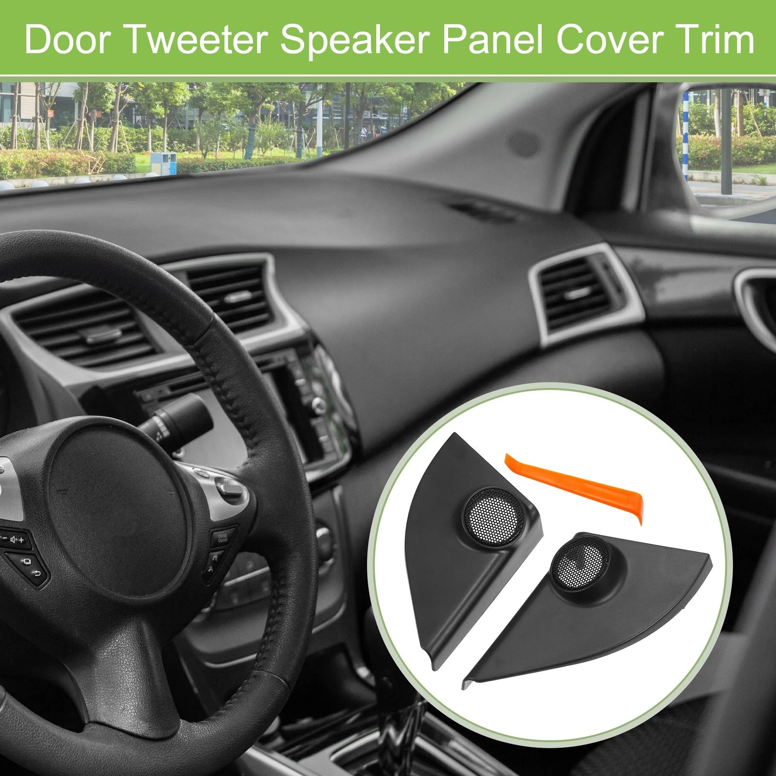Pair A Pillar Door Tweeter Speaker Cover Trim for Toyota RAV4 (2013–2018)