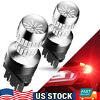 2X Red LED Brake Turn Signal Tail Light Bulbs for Various Vehicles