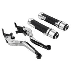 Silver Extendable Brake Clutch Levers Grips Set for Kawasaki ZX14R (2006-2023)