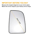 Right Upper White Mirror Glass w/ Back Heated for Mercedes Sprinter (2018-2023)