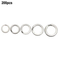 Set of 4 Split Ring Hook Swivels for Terminal Tackle (304 Stainless Steel)