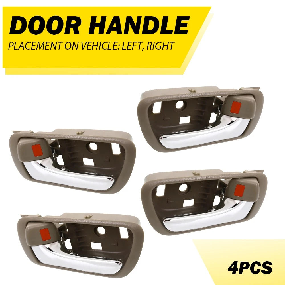 Set of 4 Interior Door Handles for Toyota Camry (2002–2006) Beige