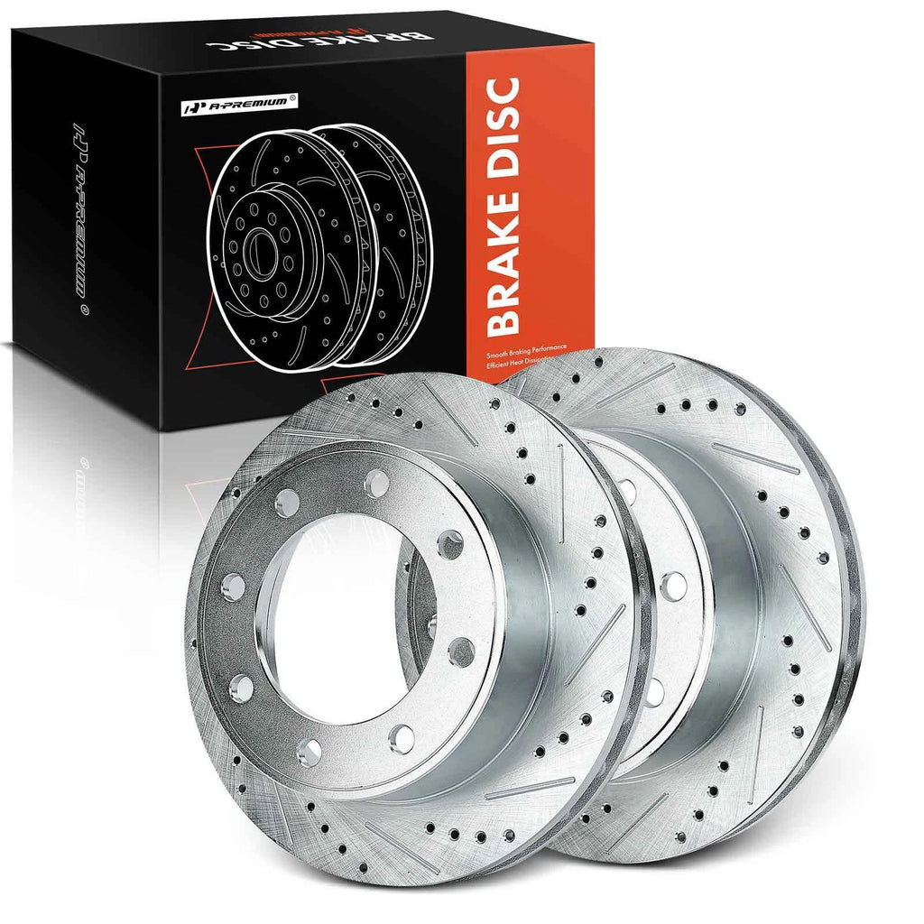 Front Drilled Brake Rotors for Ford F-250 F-350 Super Duty (1999–2004)
