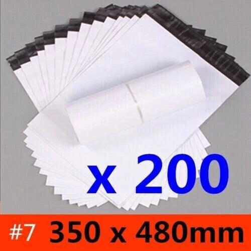 200pcs Poly Satchel Courier Mailer Bags 350X480 mm Self-Seal