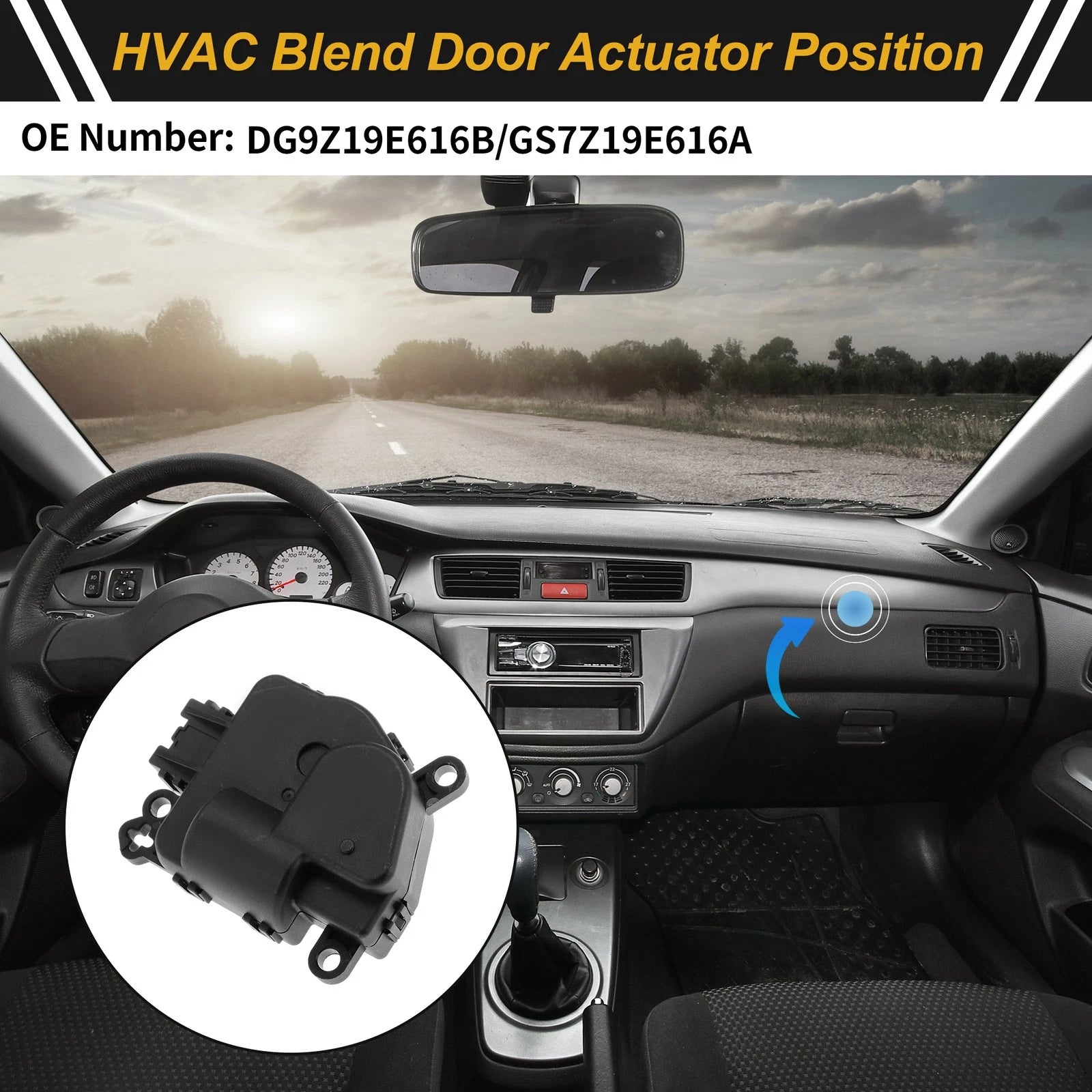 HVAC Heater Blend Door Actuator for Ford Edge (2015–2018) No.DG9Z19E616B