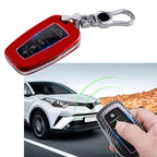Red Remote Key Fob Case for Toyota Camry Corolla C-HR Prado RAV4 Prius