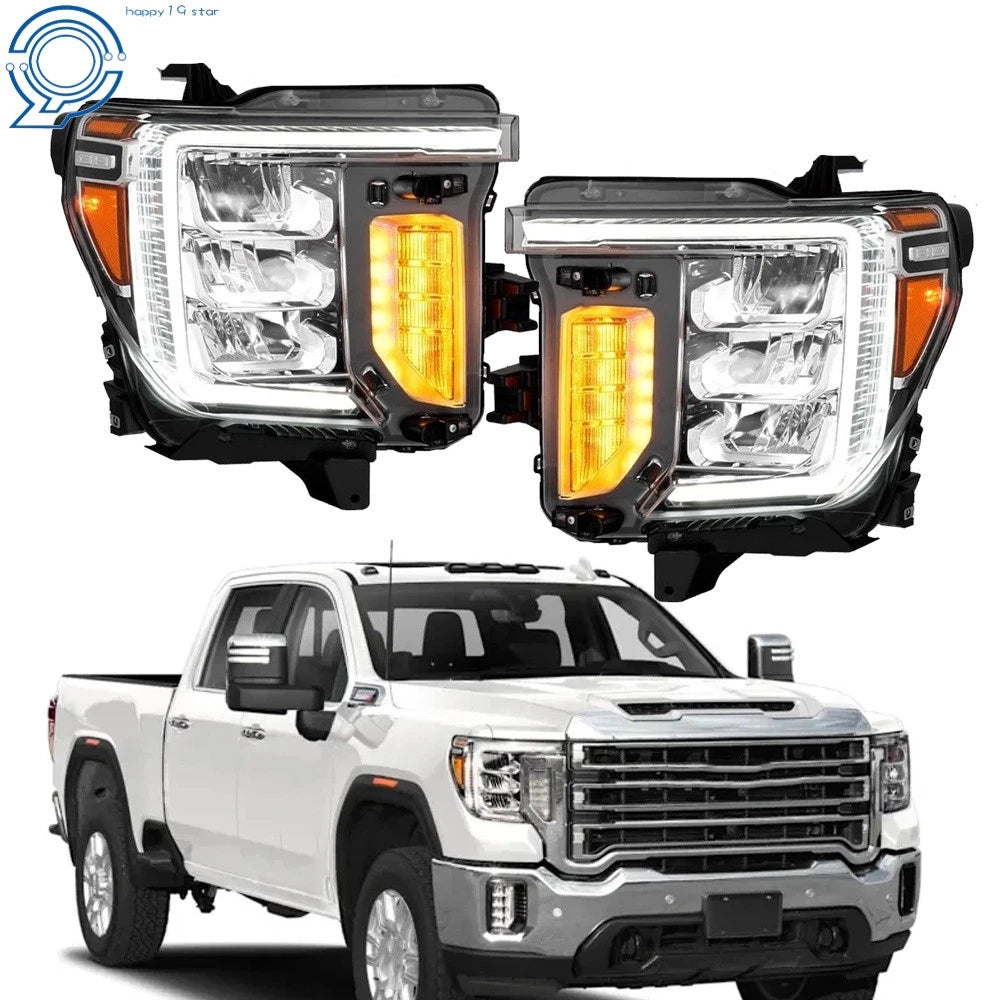 Full LED Headlight Set for GMC Sierra 2500/3500 HD (2020–2023)