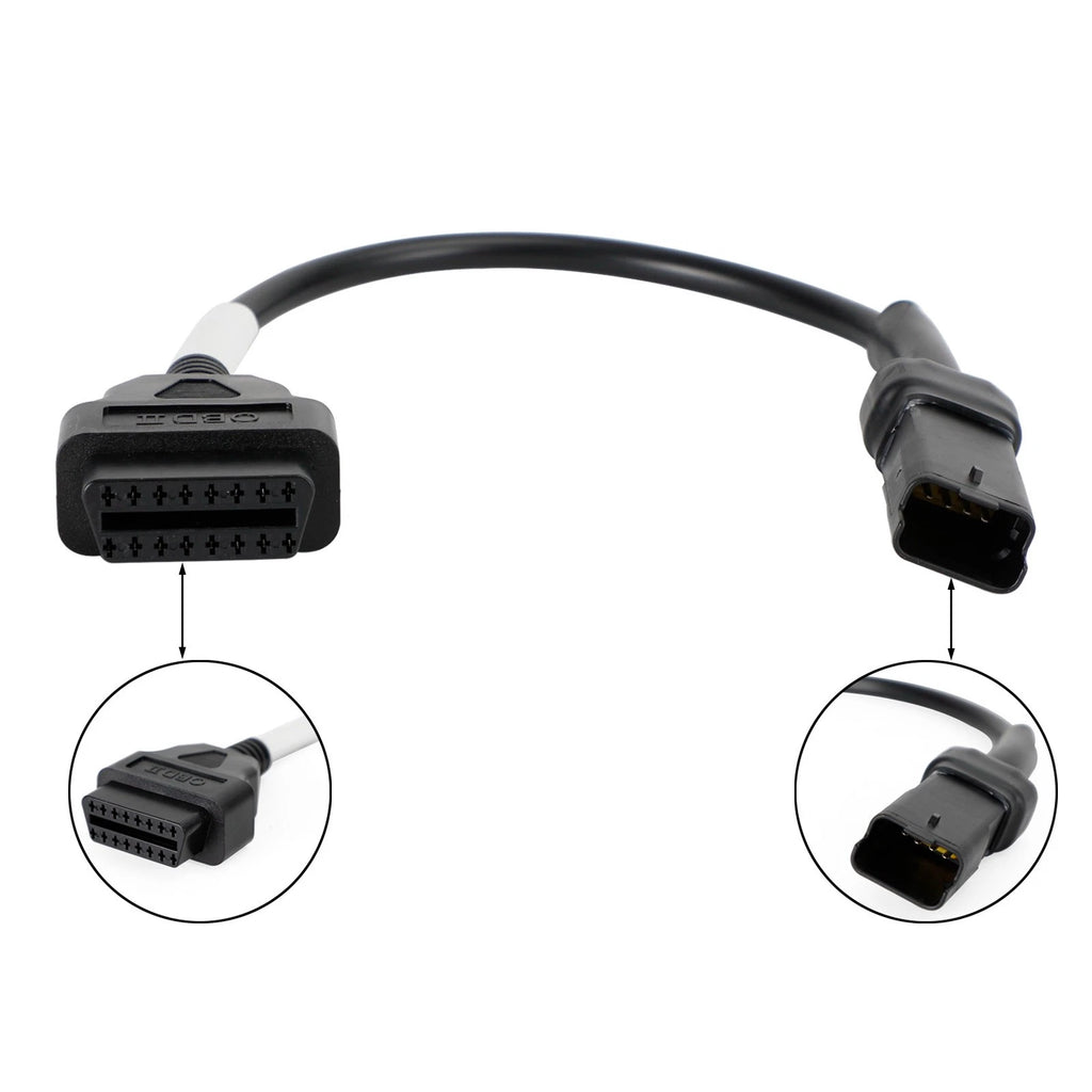 4 Pin to OBD2 Diagnostic Adapter Connector Harness for Ducati Panigale