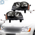 Set of 2 Headlight Assemblies for Jeep Grand Cherokee (2005–2007) Black Housing