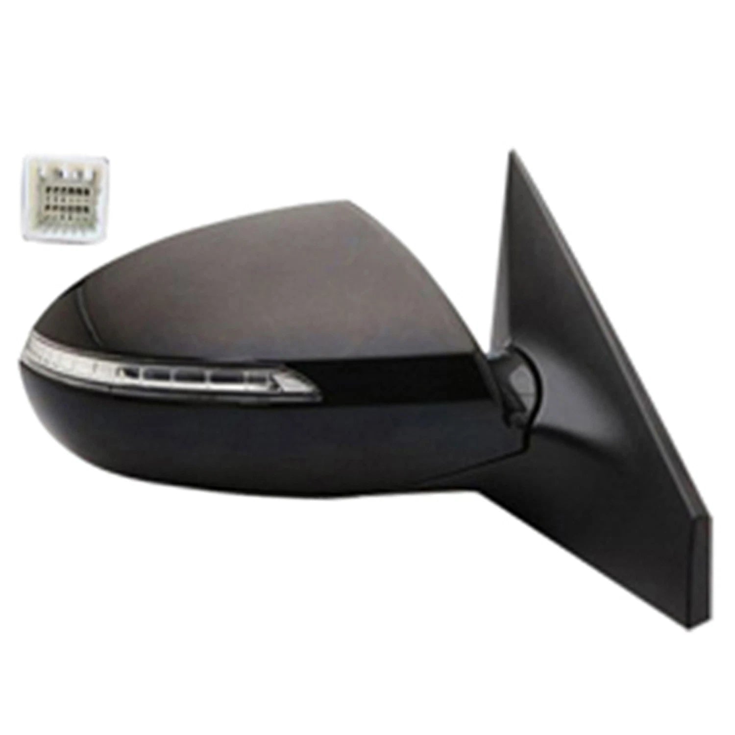 Replacement Ready to Paint Passenger Power Mirror for Toyota Highlander (2008–2019)